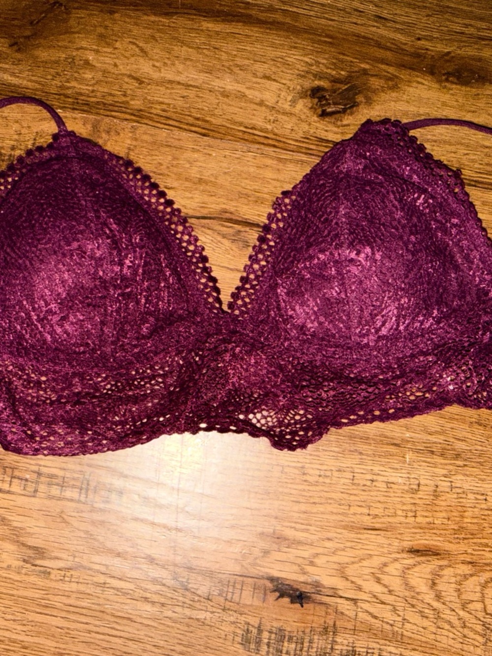 Victoria's Secret Lace Bralette in Deep Burgundy